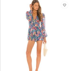 Lovers + Friends Sybil Romper Rose Garden Floral